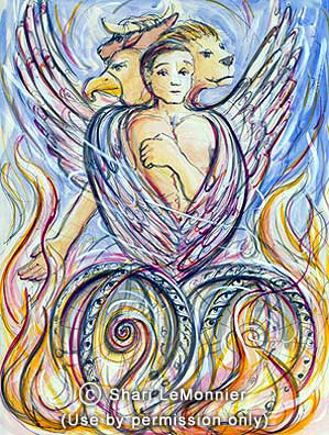 Ezekiels Vision, Christian Fine Art by Shari LeMonnier.