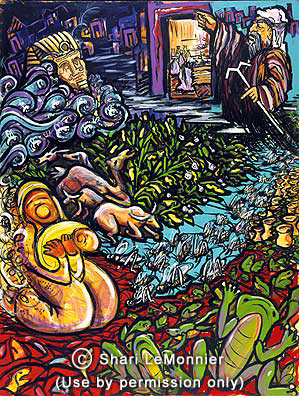 The Plagues, Christian Fine Art by Shari LeMonnier.