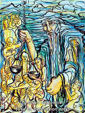 Old Man River of Righteousness, Christian Fine Art by Shari LeMonnier.