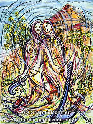 Swords Into Plowshares, Christian Fine Art by Shari LeMonnier.